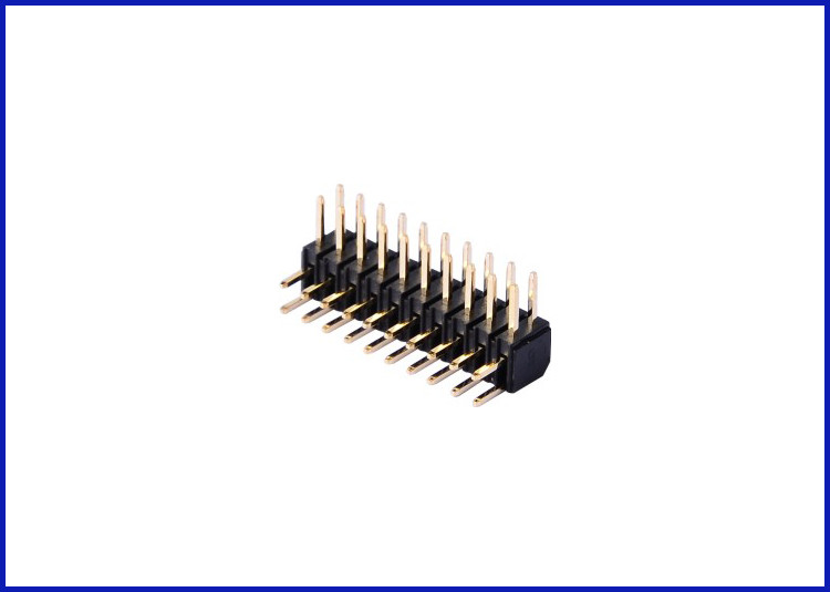 China Pitch0.8 mm 2*10P SMT 90° header connector Black Brass material wholesale