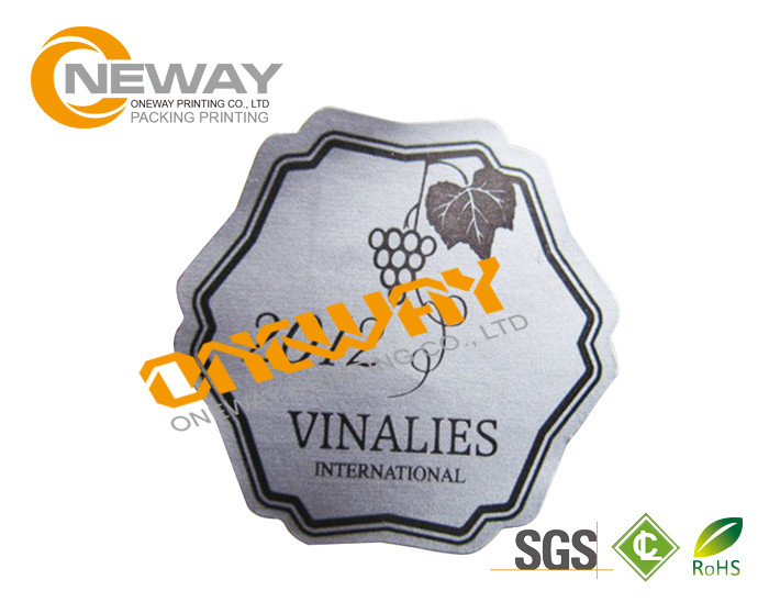 Quality Printing Custom Label Tags / Red Wine Bottle Label / Glass Bottle Sticker for sale