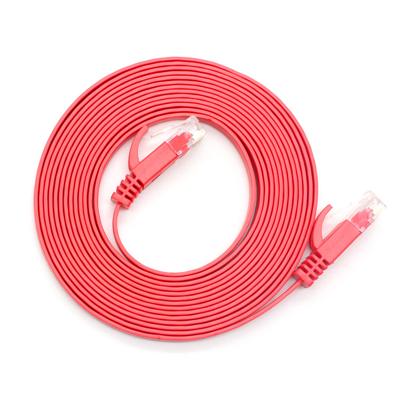 China Pure copper 1M network computer cat5 cat5e 26AWG lan rj45 cable flat patch cord 32AWG on sale