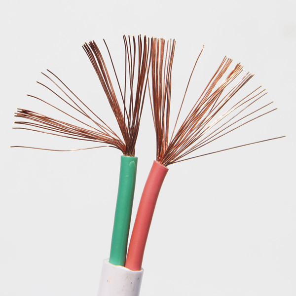 China Rvvb 0.75mm2 2 Core Flexible Wire , 300/500v Pure Copper Pvc Electric Cable wholesale