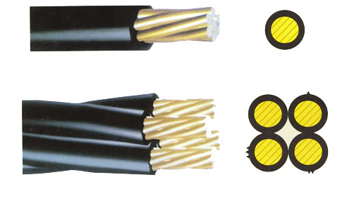 China Twisted Aluminium Cores Power 600v/100v Awg Abc Electrical Aerial Cable Manufacturer wholesale