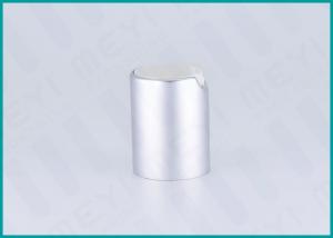 China Matt Silver Disc Top Cosmetic Bottle Cap 24/415 With Smooth Pressing Feeling wholesale
