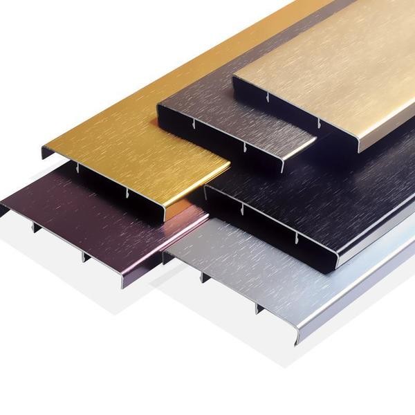 China Skirting Line Wardrobe Aluminium Profile Floor Wall Decor wholesale