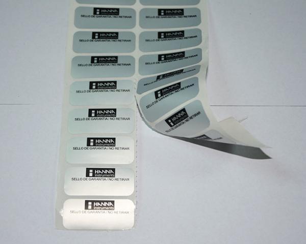 Quality Security Cut Warning Self Adhesive Security Labels PET Silver VOID Tamper Sticker for sale