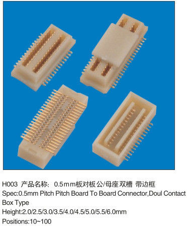China 20 pin Plug Board To Board Connector Gold Plated Contact Box Type For Networking Router wholesale