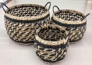 China Seagrass Basket Storage Weaving Straw Seaweed Water Hyacinth Bag Fruits Baskets Organizer ECO Friendly wholesale