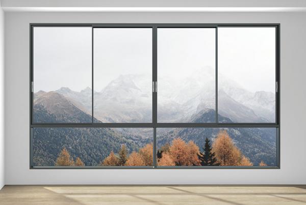 Quality Two Three Track Narrow Sliding Window European Style Double Tempered Glazing for sale