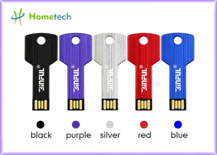 China Aluminium alloy Key Usb Memory Stick , Silver Waterproof Memory Key pendrive wholesale