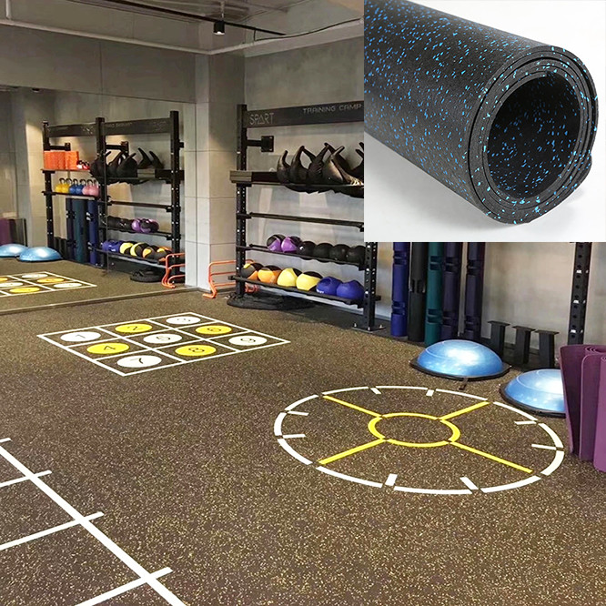 China Sound Insulation Rubber Flooring for Fitness Room Gym Rubber Flooring on sale