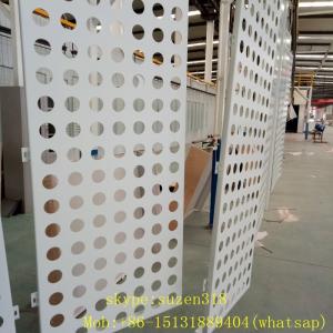 China aluminum powder coating white perforated metal sheet panels for walls wholesale