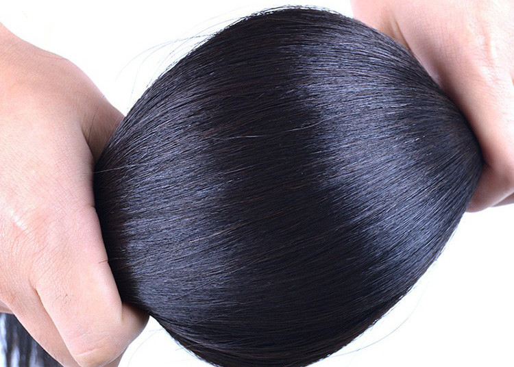 Glossy Straight Brazilian Hair Weave Good Feeling Without Chemical Process