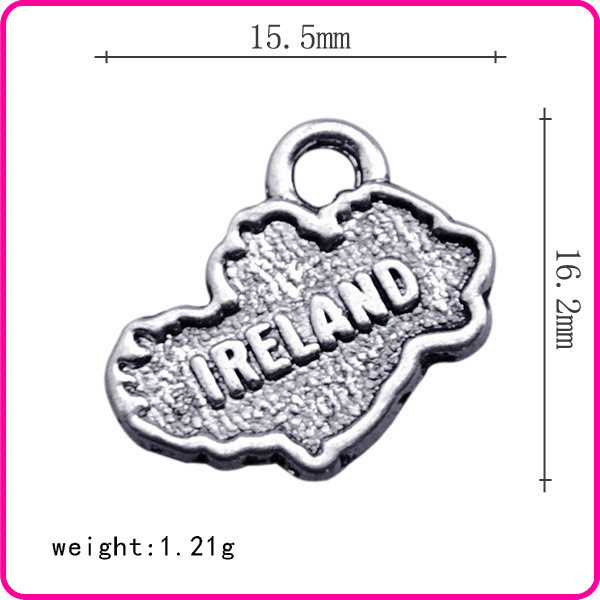China Ireland map Alloy jewelry pendant on sale