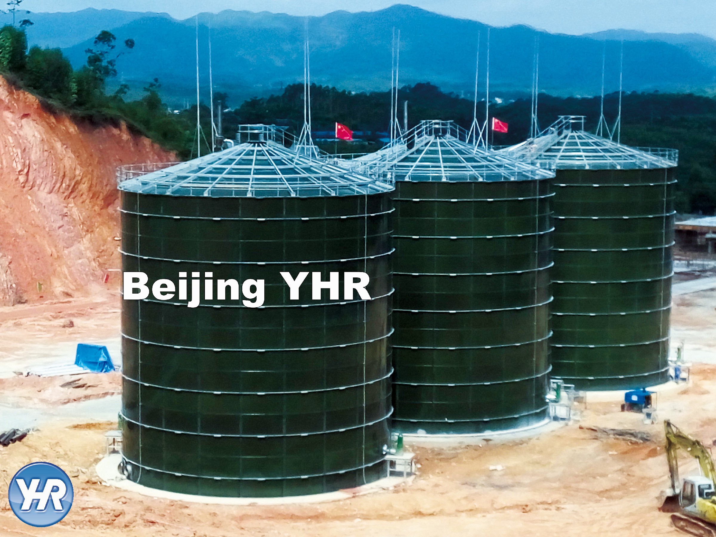 China 5000 M3 Anaerobic Digester Tank Glass Fused To Steel Material Fast Installation wholesale