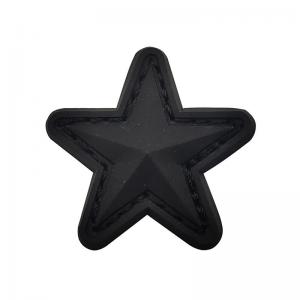 China Soft 3D PVC Label Cartoon Stars Adhesive Rubber Silicone Velcro Patch For Hat wholesale