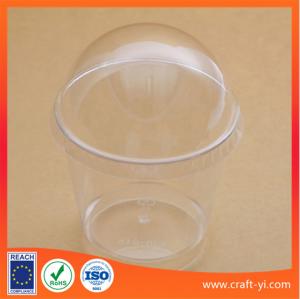 China Ice cream plastic cup 200 ml hard PS in transparent colour 100 piece per carton wholesale