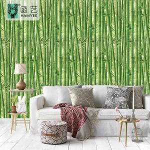 China Bamboo Green 3d Pvc Self Adhesive Wallpaper Sticker Roll Size Custom 0.45*10m wholesale