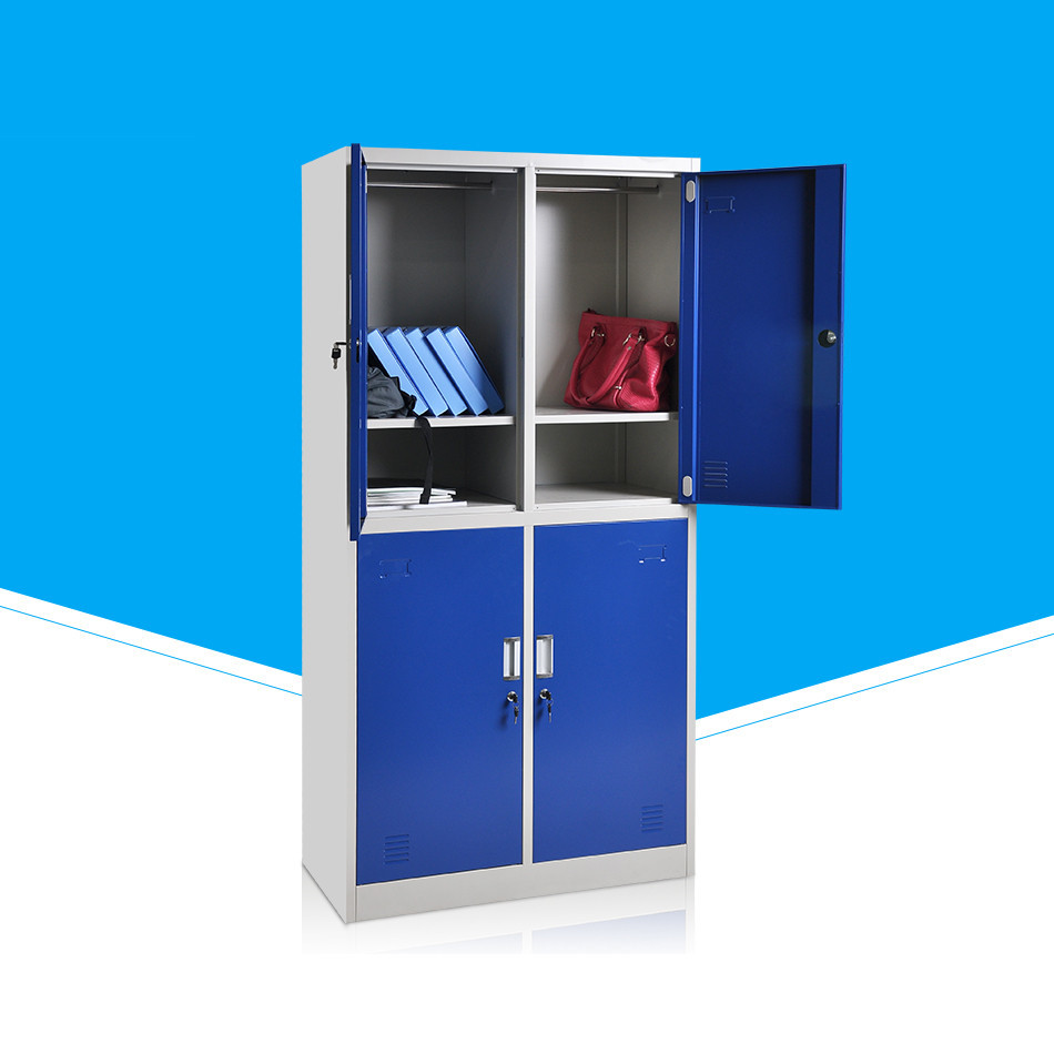 China Alloy Aluminum Handle Thick 1.0Mm 4 Door Steel Locker For Gym Use wholesale