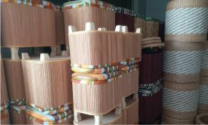 China Natural Straw Household Storage Stool Grass Bamboo Woven Ottoman Box Eco-Friendly Hand-Woven Grass Rattan Stools wholesale
