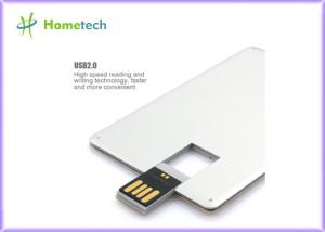 China Micro Customized metal Credit Card Usb Flash Drive 2GB / 4GB / 8GB / 16GB wholesale