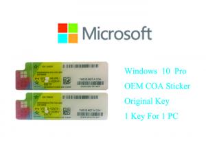 China Microsoft windows 10 original product key 100% Original Online Activate Multi Language Windows 10 Pro License Sticker wholesale