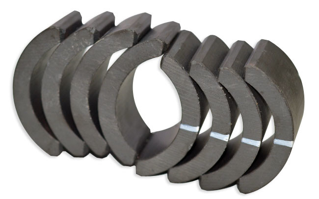 China Industrial Sintered Ferrite Arc Magnet , Permanent Rare Earth Ferrite Magnet wholesale
