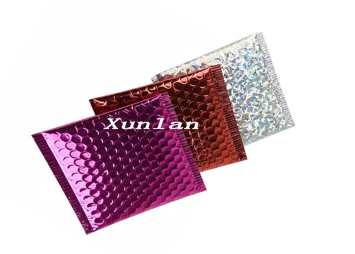 China LDPE Red Metallic Envelopes Bubble Padded for protective packaging on sale