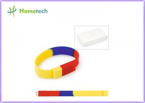China Premiums OEM Rainbow color Wristband USB Flash Drive Usb Memory Stick 32gb wholesale