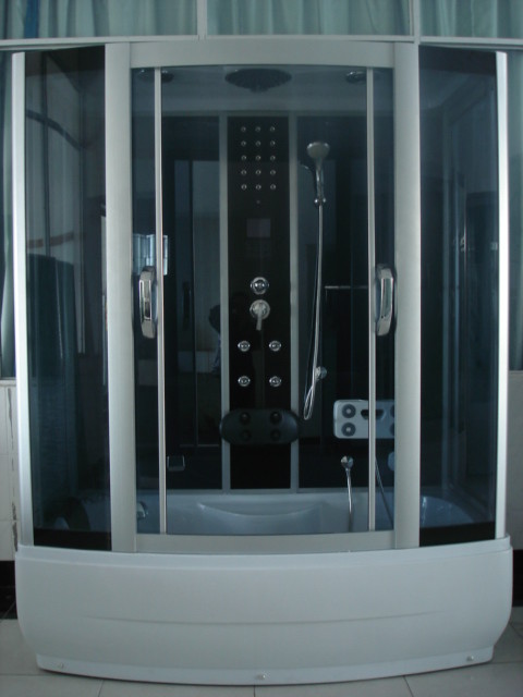 China 85 X 170 X 220 / cm Complete Shower Enclosures with tray fiberglass reinforced Matt chrome Color wholesale