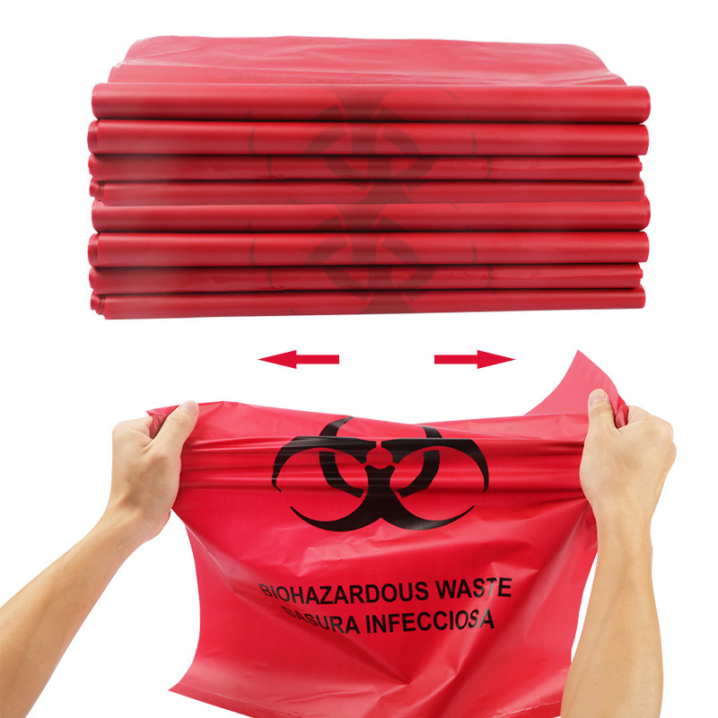 China Red Biohazard Hazardous Waste Disposal Bags DOT ASTM Standards for Hospital Use wholesale