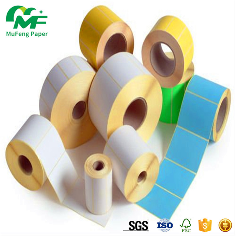 Quality self adhesive labels on rolls direct thermal labels ticky paper roll for sale