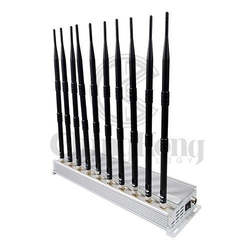 China 10 Antenna Mobile Phone Jamming Device Cell Phone Signal Interrupter 420*135*50 Mm wholesale