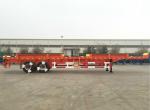 China CIMC Truck Dual Axle Flatbed Trailer ABS System Axle For Port Yard wholesale