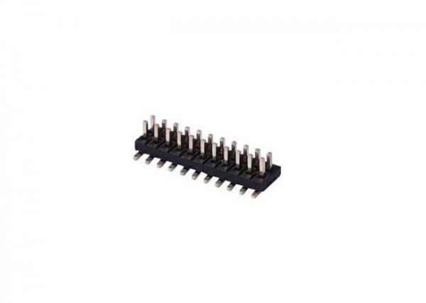 1.27mm pitch Male header 90 ° Black 2 * 11P Brass Material connector