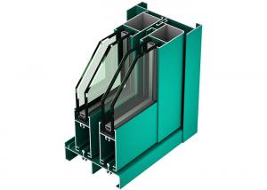China Green Color Alloy 6063 Aluminium Window Profiles , Aluminum Extrusions For Glass on sale