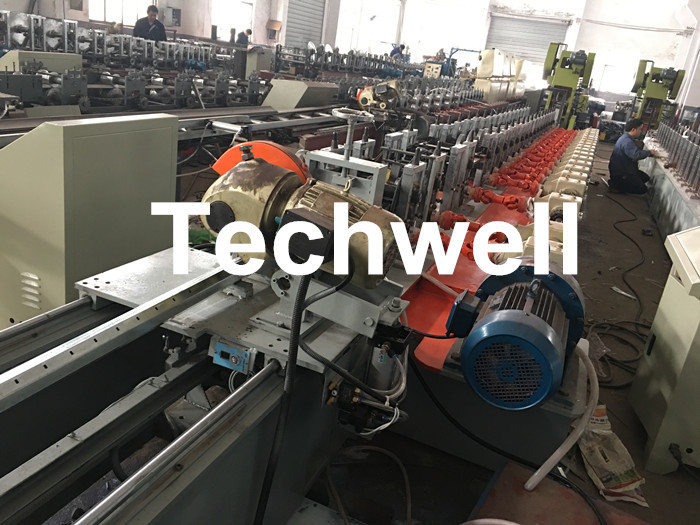 Quality Aluminum, Galvanized Steel Cold Roll Forming Machine For Octagonal Tube Pipe Equipment With Making Rolling Shutter Axes for sale
