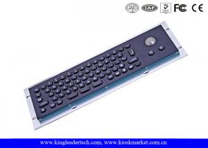 China Metallic Liquid-Proof Industrial Black Kiosk Metal Keyboard With Trackball wholesale