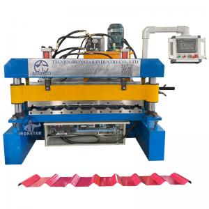 China 0.18mm-0.4mm Metal Sheet Roof Roll Forming Machine 1040mm Width on sale