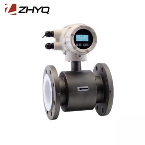 China Petroleum Chemical Electromagnetic Flow Meter , Engineering Steel Electromagnetic Flow Sensor on sale