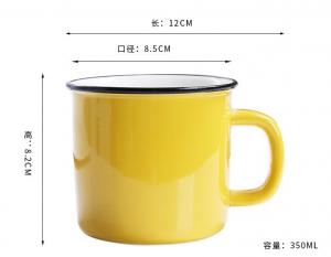 China Mixed Color 350CC 12x8.5x8.2cm Personalised Ceramic Mugs wholesale