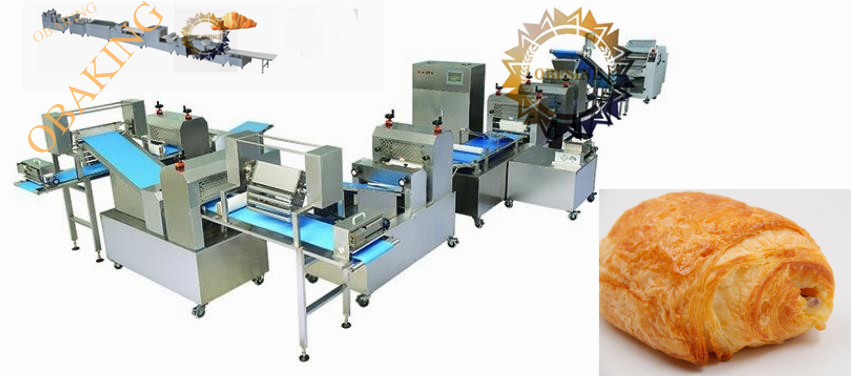 OBaking stainless steel Pastry bread machine ,croissant automatic production line large capacity 10000 pieces per hour