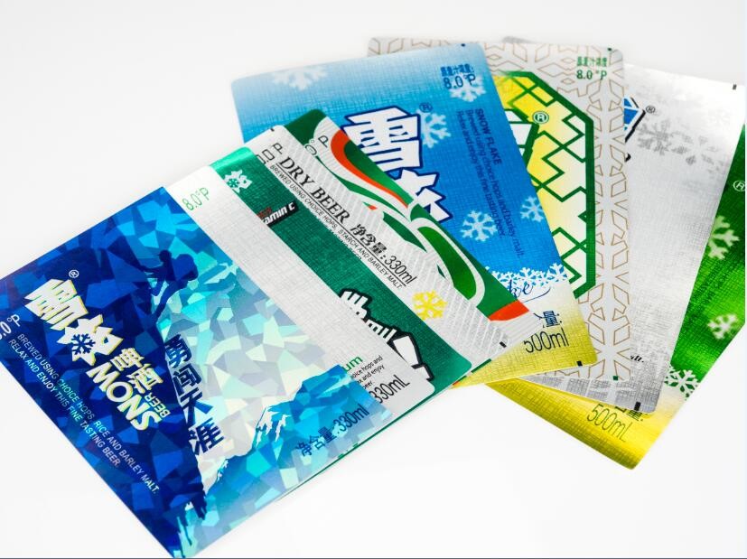 Quality Full Color Self Adhesive Beer Labels Wet Strength Metalized UV Printing for sale