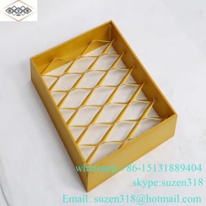 China PVDF 3 layper gold exterior wall decoration aluminum expanded panel sheet wholesale