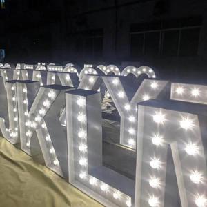China LED Big Marquee Letter Sign Aluminum Metal Marquee Letters UL wholesale