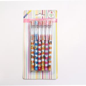 China Plastic Non-sharpening Pencil  with 9 colors with blister card packing for kids wholesale
