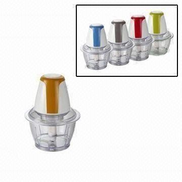 China 1L Home kitchen tool food processor, electrical food choppers with glass and plastic cup wholesale