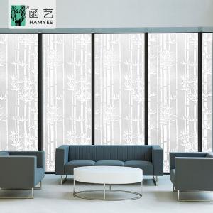 China Waterproof White Bamboo Glass Film Self Adhesive Decorative Window Film 0.09mm wholesale