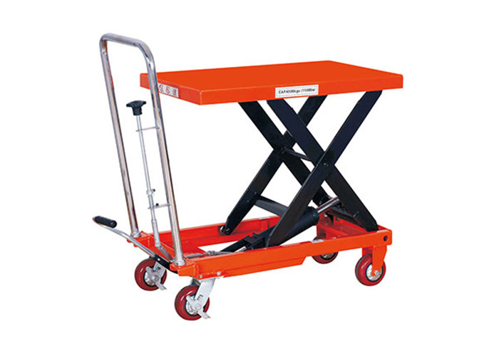PT300C PT500C PTS350C PT100C Scissor Table Lift Hand Operated Scissor Lift Table Cart With Overload Bypass Valve for sale