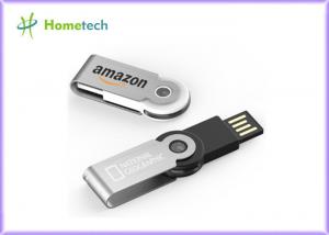 China Swivel Light Up Plastic USB Flash Drive Multi Capacity Custom Logo ABS + Metal Material wholesale