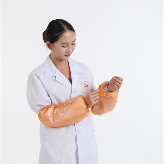 China LDPE Disposable Arm Sleeve Cover With Elastic Cuff OEM ODM wholesale