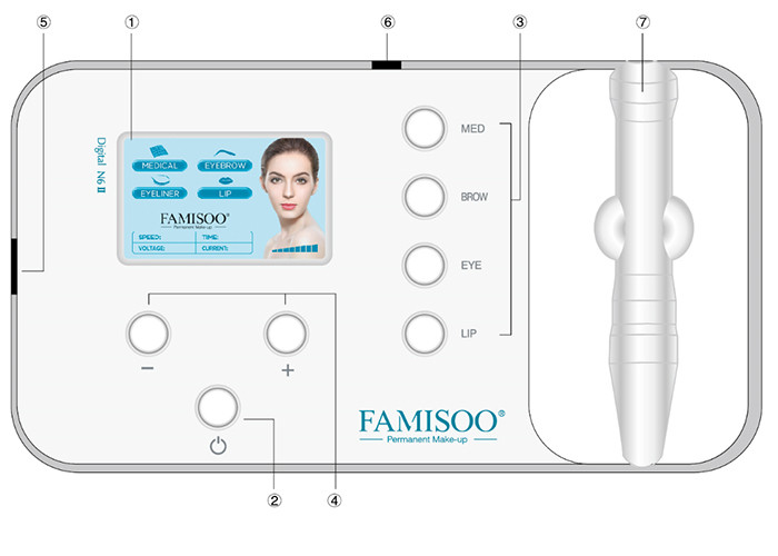 China White Color Screen For Permanent Makeup Machine Kit With Battery Standby 10 Hours wholesale